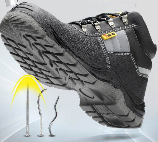Safety Shoes Heavy Duty Sneakers Toe Cap Steel Women Shoe Tip Stainless Woman Steel Toe Shoes Protection Boots For Men - Mubimart