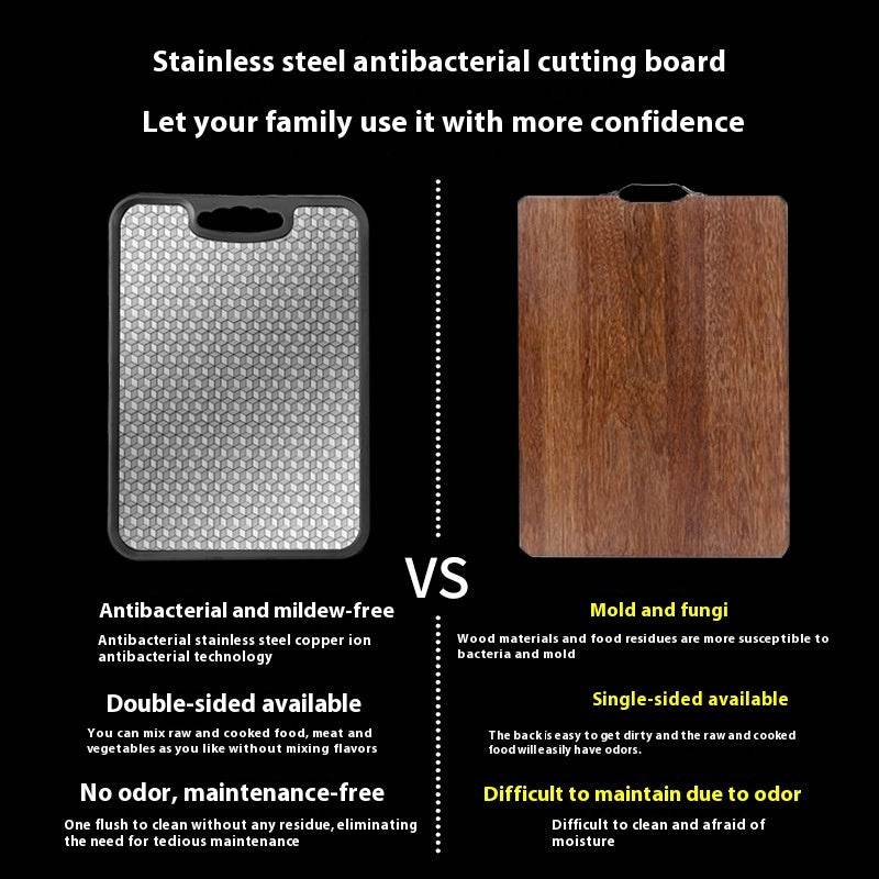 316 Stainless Steel Antibacterial And Anti Slip Cutting Board - Mubimart
