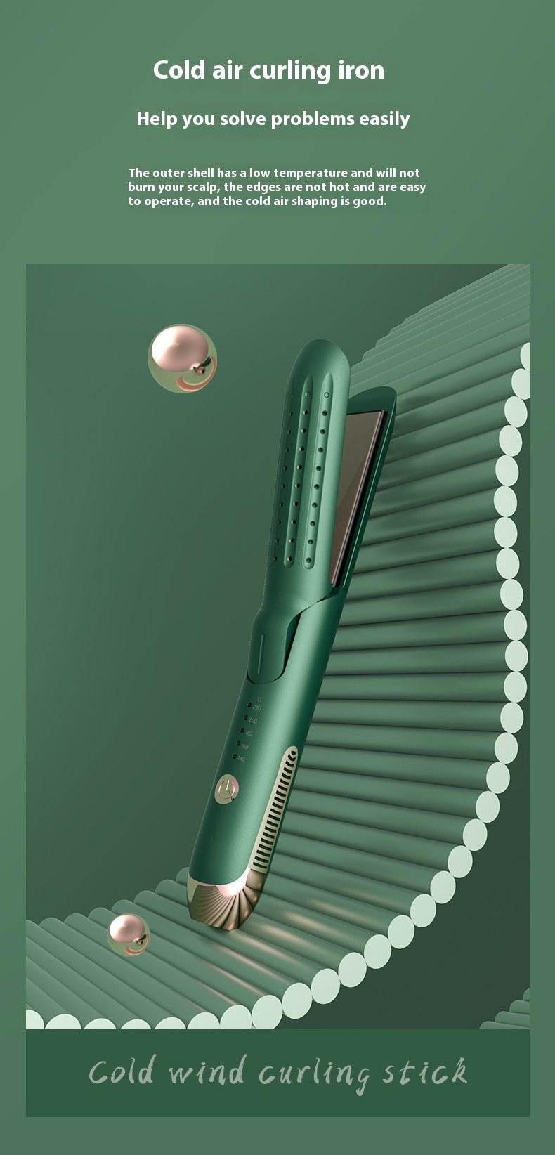 Hair Curler And Straightener Dual-use Hair Straightener Straight White Wind Plastic Curly Hair - Mubimart