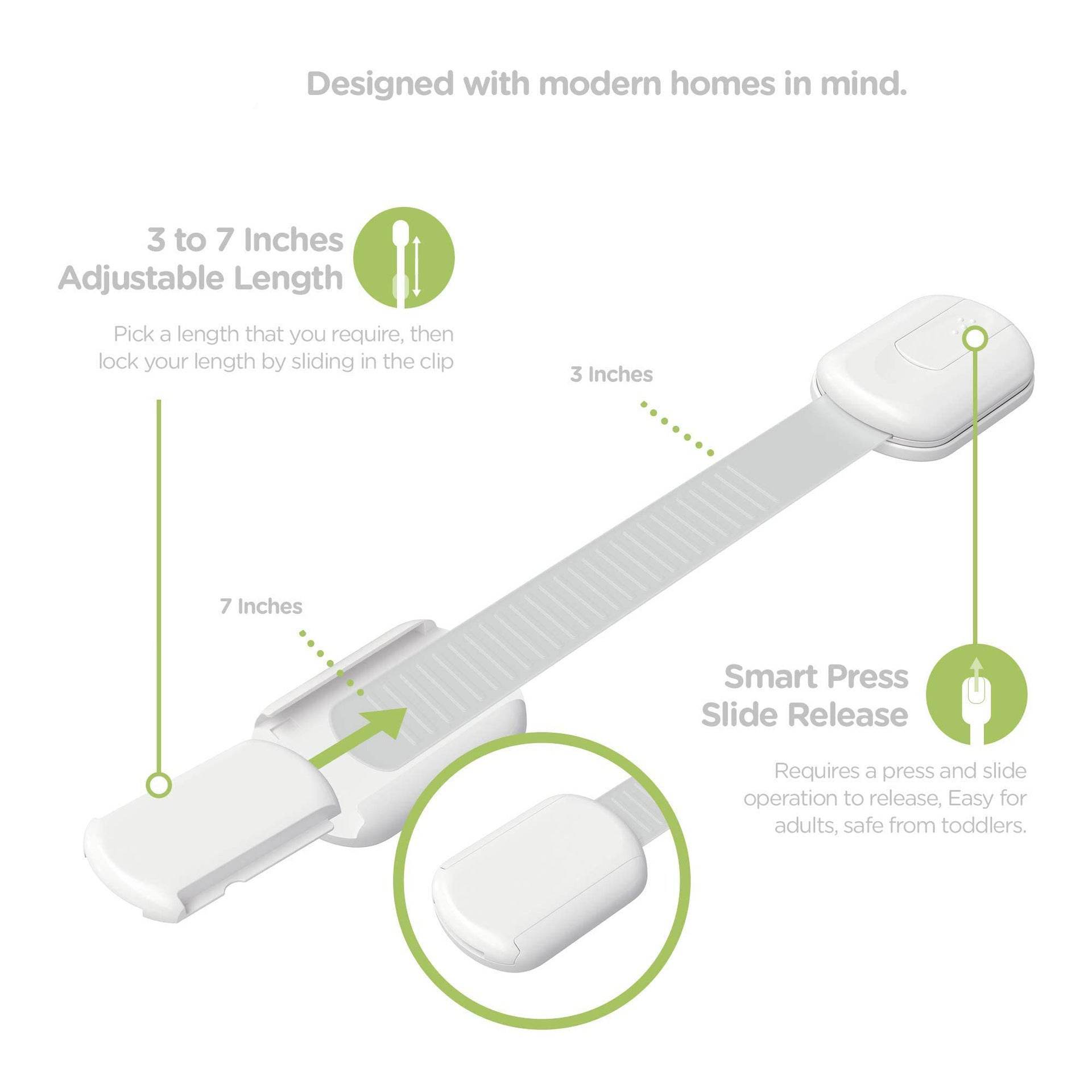 Quick And Convenient 3M Adhesive Cabinet Children's Drawer Lock - Mubimart
