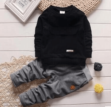 toddler baby clothes children suit 0-3 years old suit + pants children's sportswear boys girls children's clothing brand - Mubimart