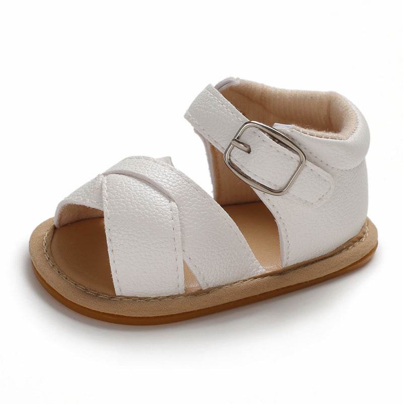 0-1 Year Old Men's And Women's Baby Shoes Non-slip Oxford Sole 0-12 Months Baby Sandals - Mubimart
