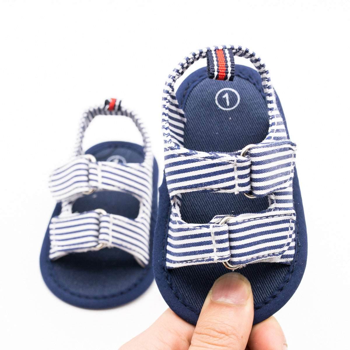 0-1 Years Old Striped Baby Sandals, Baby Shoes, Toddler Shoes, Baby Shoes - Mubimart
