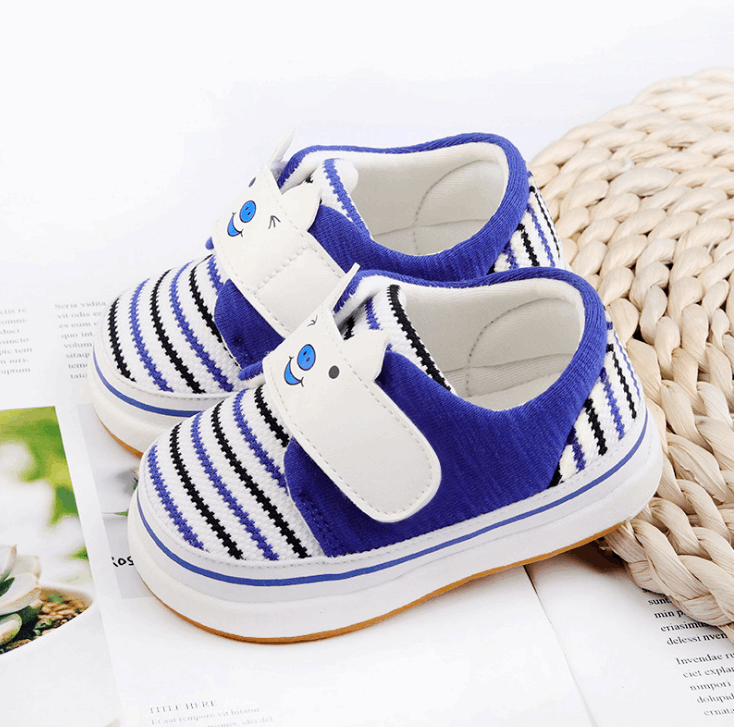 0-2 baby toddler shoes soft bottom striped cotton - Mubimart -  