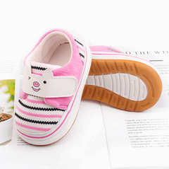 0-2 baby toddler shoes soft bottom striped cotton - Mubimart -  