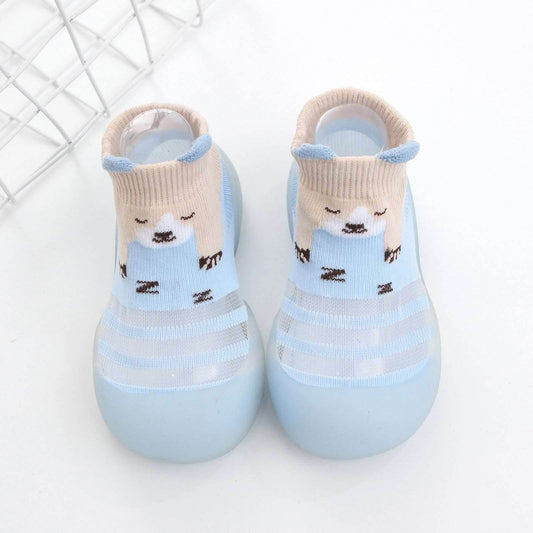 0-4 Years Old Baby Toddler Shoes Ice Silk Socks Shoes Baby Soft Sole Floor Shoes - Mubimart