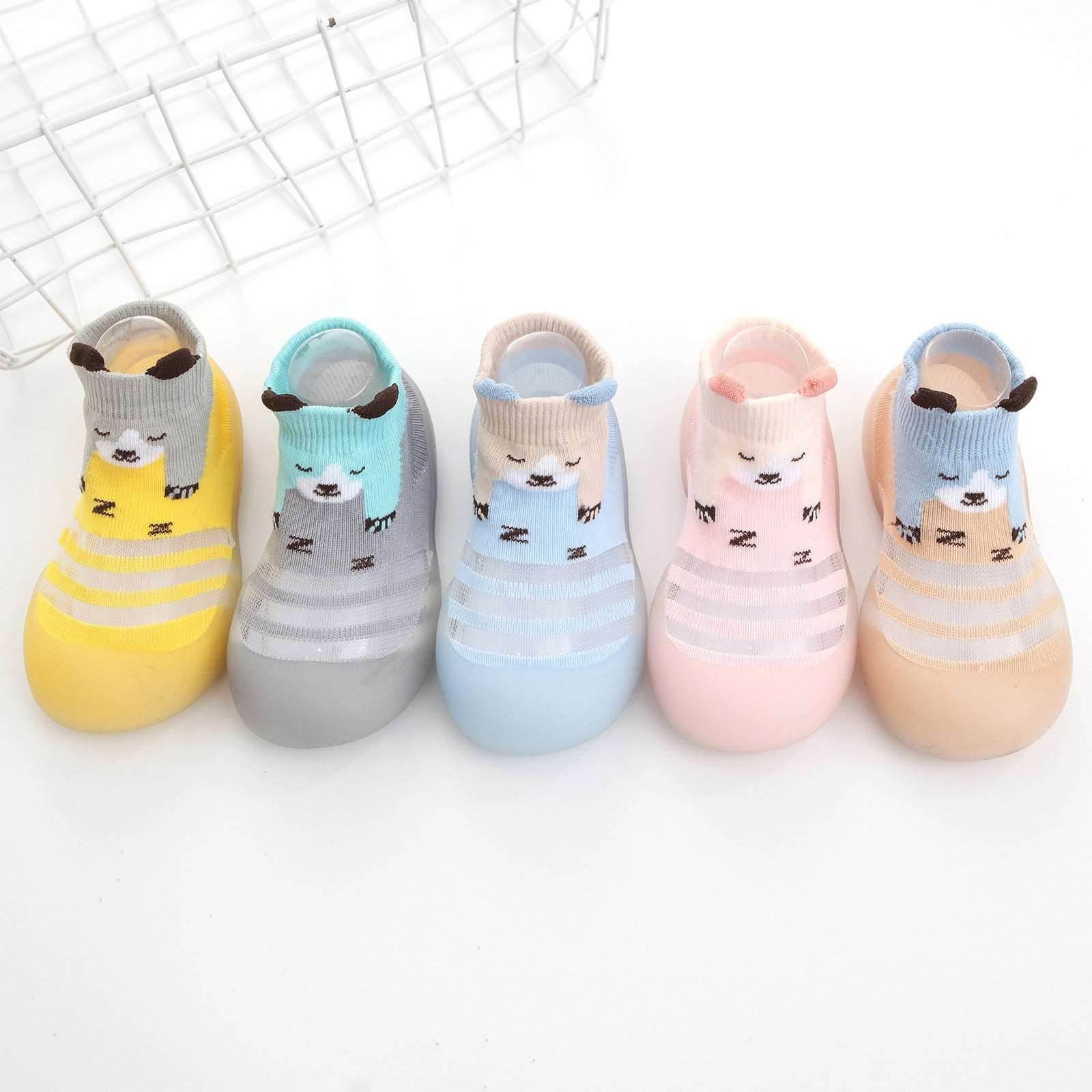 0-4 Years Old Baby Toddler Shoes Ice Silk Socks Shoes Baby Soft Sole Floor Shoes - Mubimart