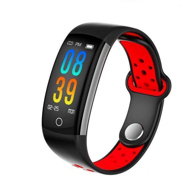 0.96 LCD Q6 Smart Band Heart Rate Monitor Fitness Bracelet IP68 Waterproof Watches Blood Pressure Oxygen Fintess Tracker - Mubimart