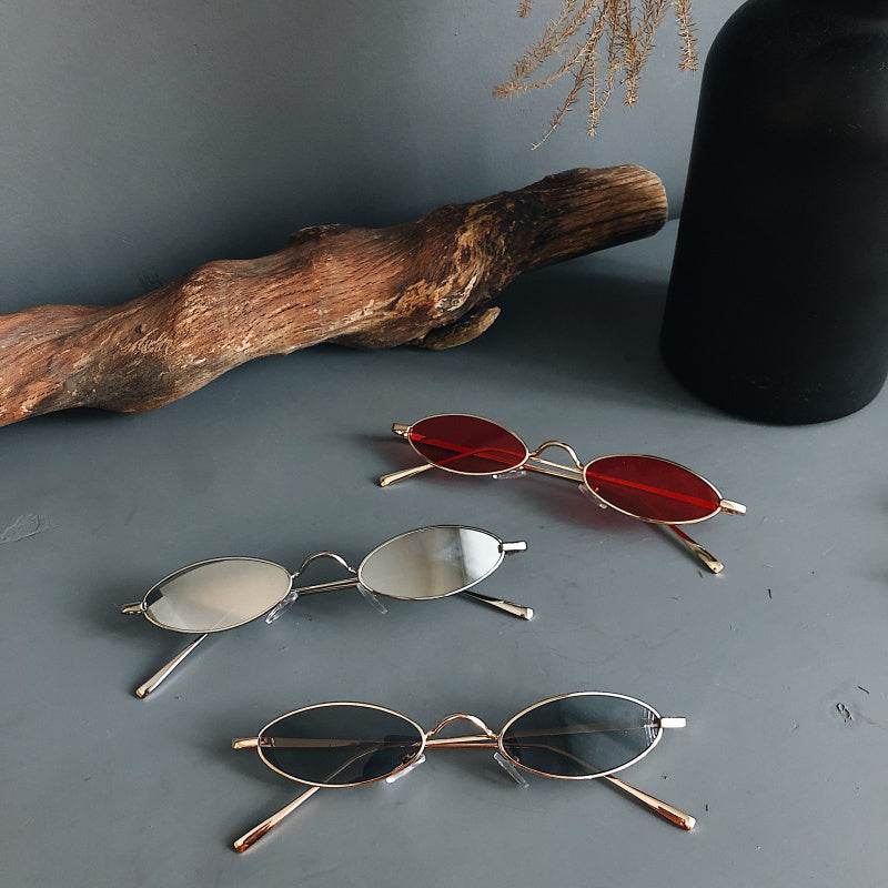 Retro Cat Eye Sunglasses Women Yellow Red Lens Sun Glasses - Mubimart