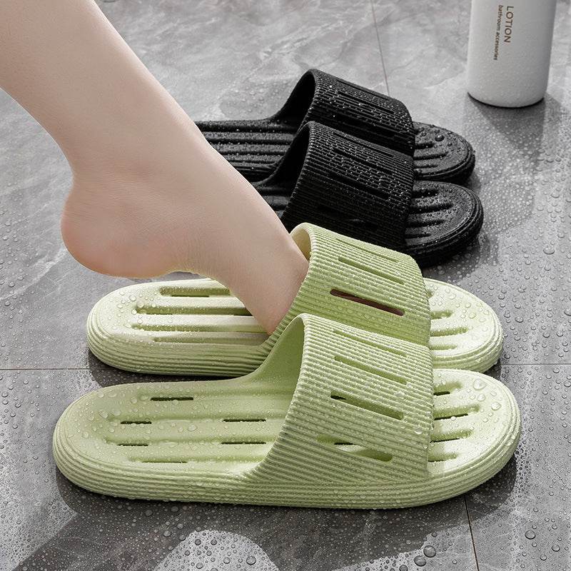 Summer Home Slippers With Hollow Sole Design Non-slip Floor Bathroom Slipper For Women Men's House Shoes - Mubimart
