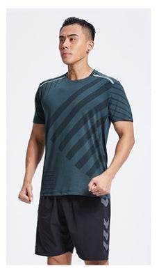 Workout Clothes Men's Short-sleeved Shirt Sports Suit Breathable T-shirt - Mubimart