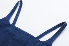 Women's Denim Fashion Simple Corset Top - Mubimart -  