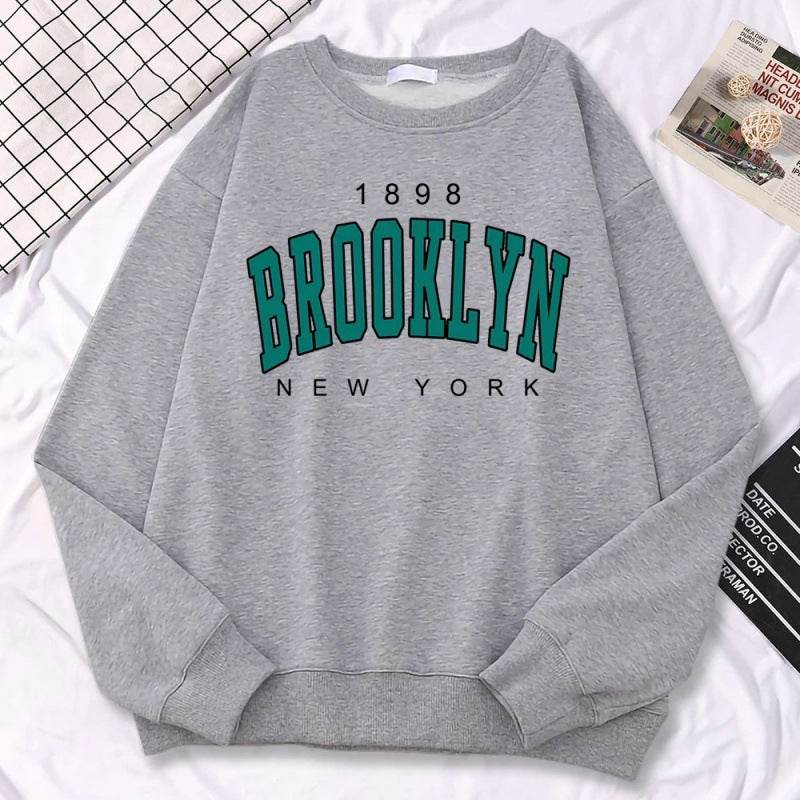 Autumn Kawaii Womens Sweatshirts 1898 Brooklyn - Mubimart