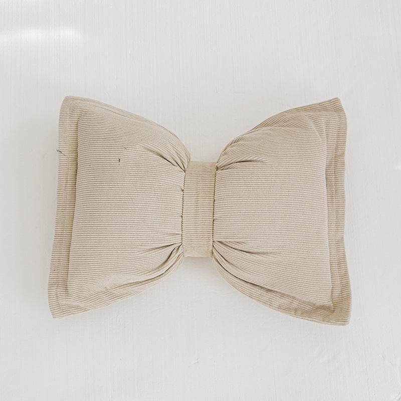 Creative Bowknot Cotton Lumbar Pillow - Mubimart