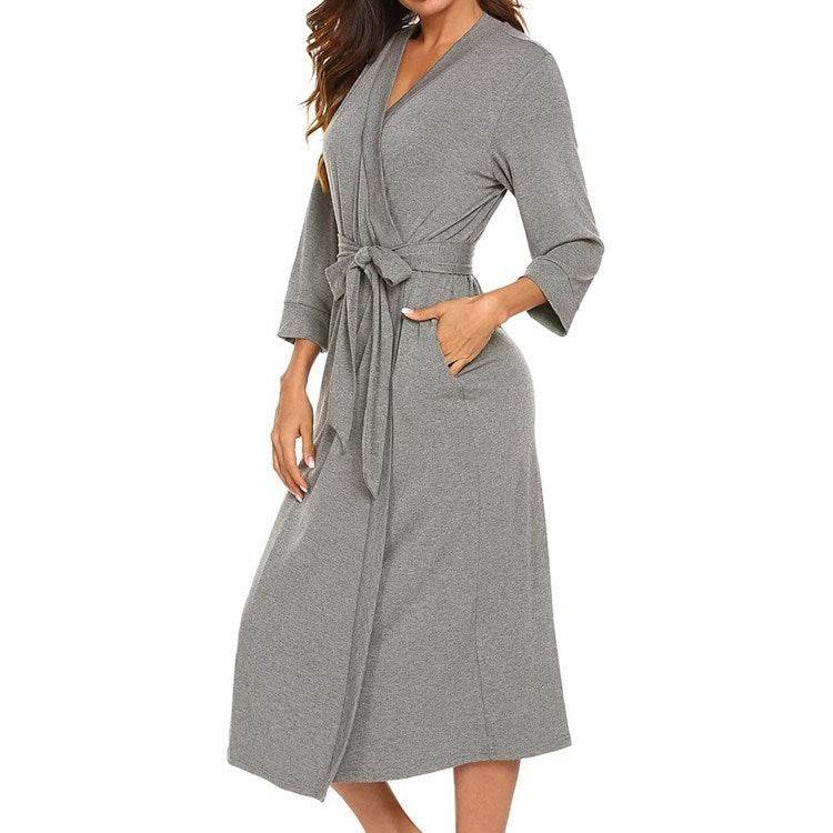 Bathrobe Silk Pajamas Nightwear Women Nightclothes - Mubimart