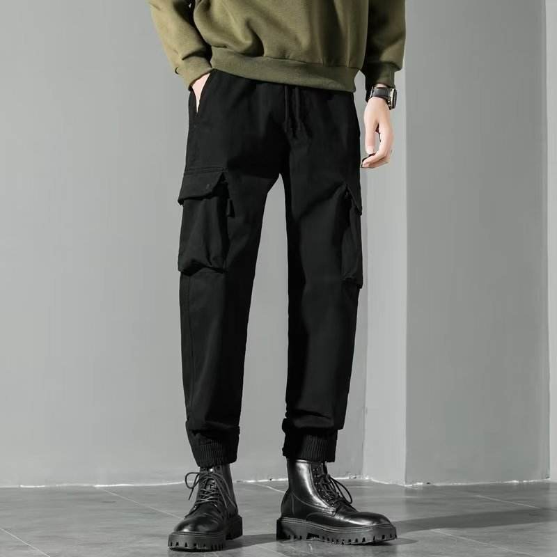 Military Style Loose Casual Jogger Pants Men's - Mubimart