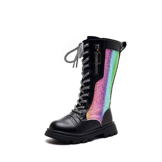 New Childrens Fashion Mid-calf Boots Soft Sole British Style - Mubimart
