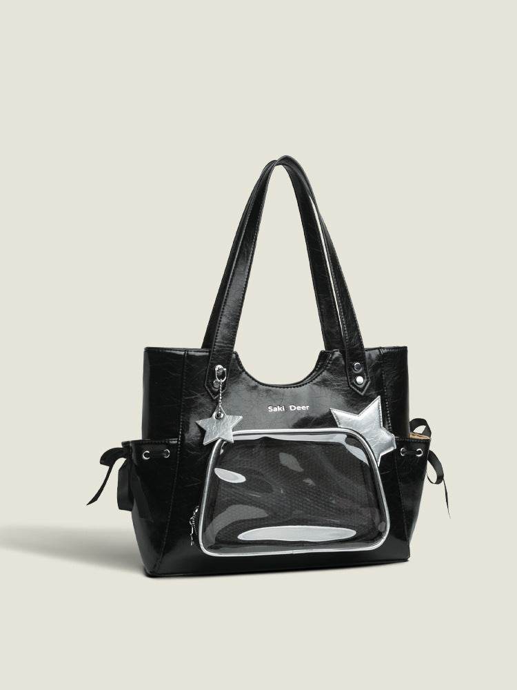 Niche Sweet Transparent Japanese Tote Bag For Women - Mubimart