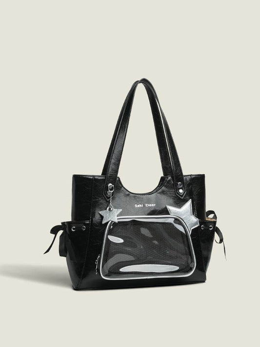 Niche Sweet Transparent Japanese Tote Bag For Women - Mubimart