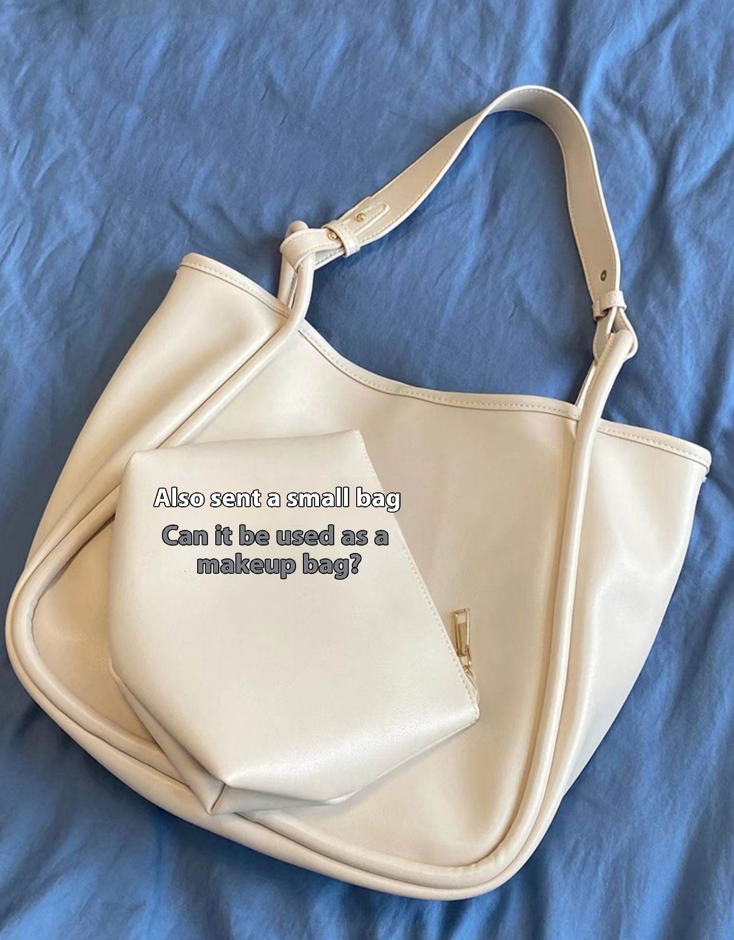 Large Capacity Soft Leather Tote Shoulder Bag Women - Mubimart