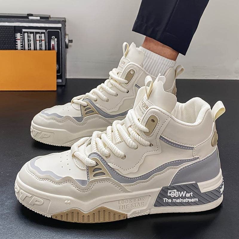 Men's Plus Size High-top Casual Sneaker Mid-top Sports - Mubimart