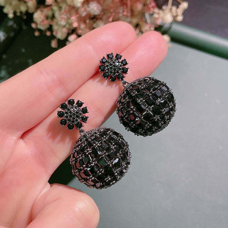 Coloured Zirconia Stud Earrings For Women - Mubimart