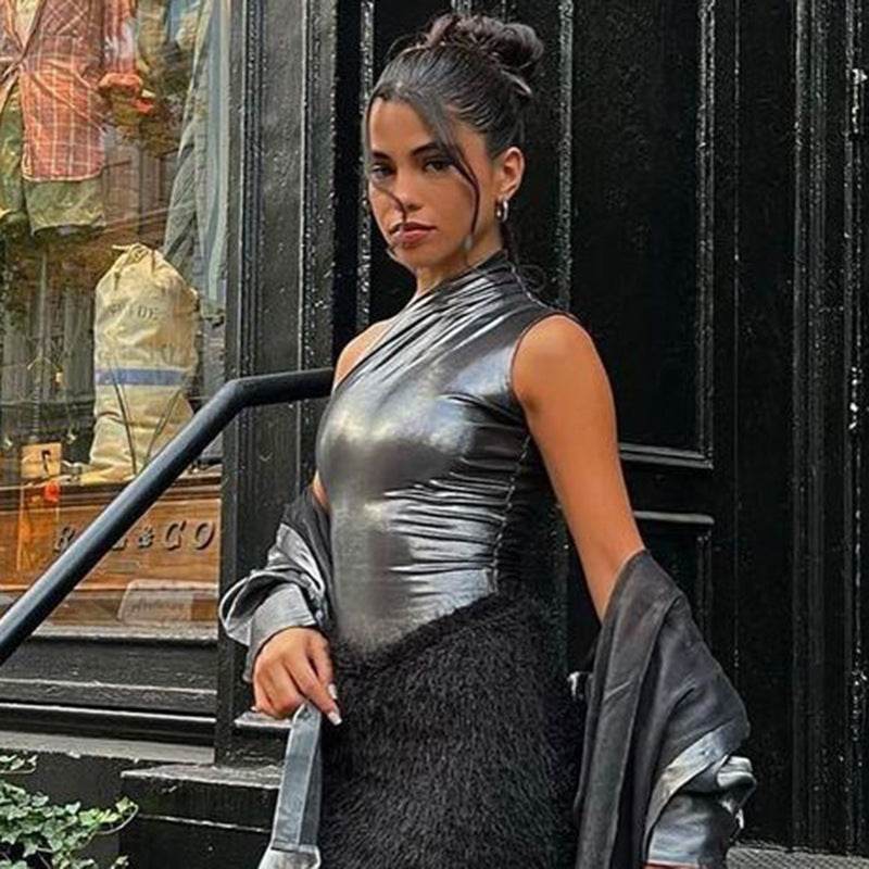 One Shoulder Bodysuit Fashion New Women - Mubimart