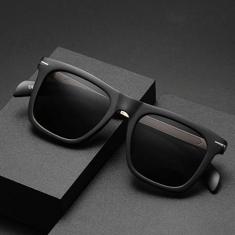 Mens Fashion Retro Polarized Box Sunglasses - Mubimart