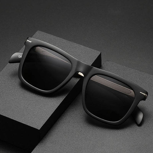 Mens Fashion Retro Polarized Box Sunglasses - Mubimart