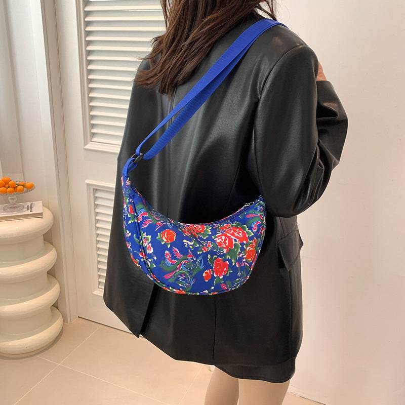 Big Flower Ethnic Crossbody Bag For Women - Mubimart