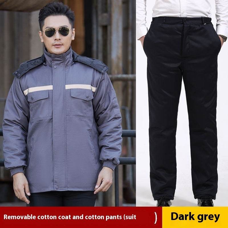 Winter Work Clothes Cotton-padded Coat For Men - Mubimart