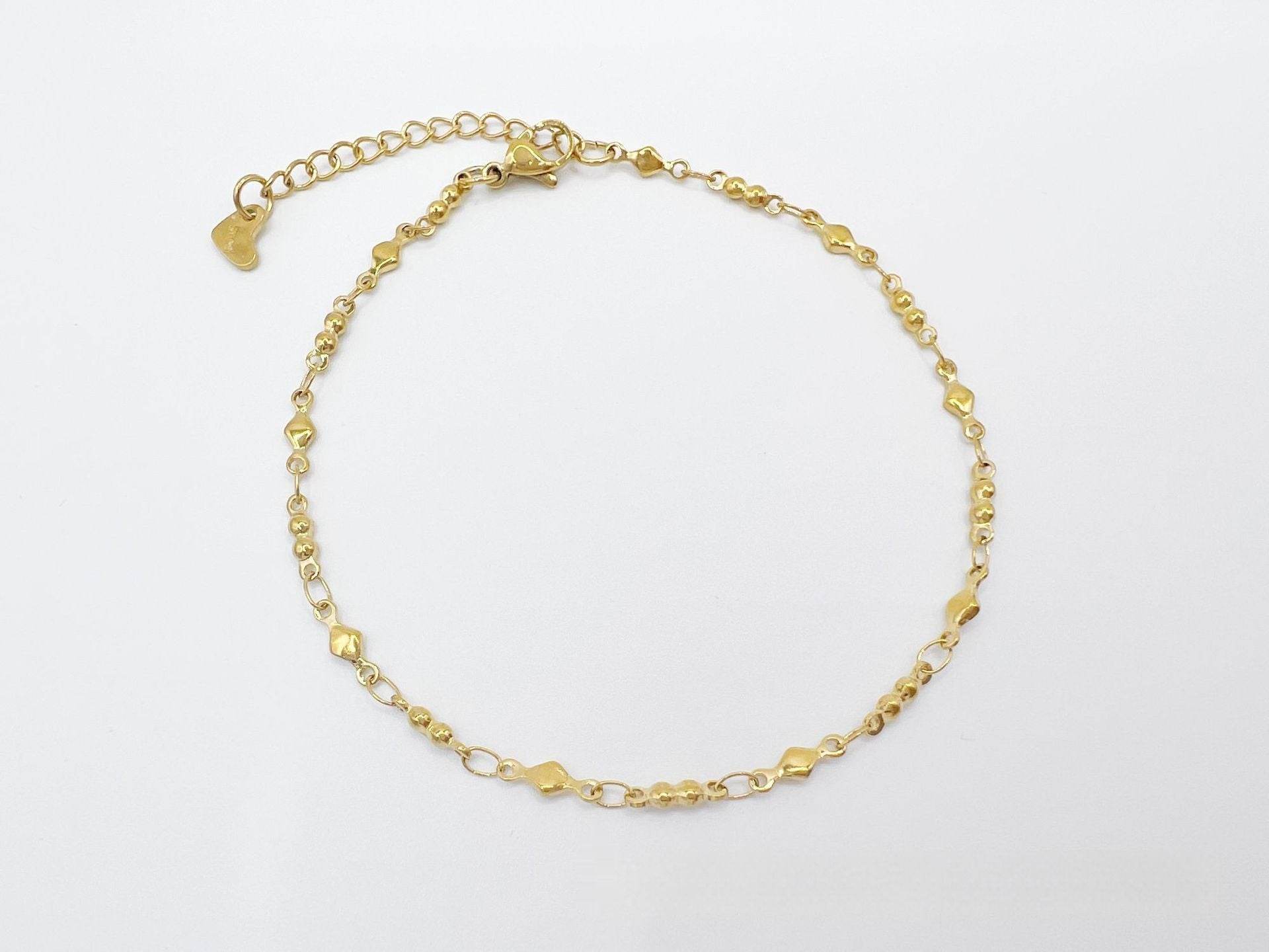 Simple Niche European And American Style Stainless Steel Anklets - Mubimart