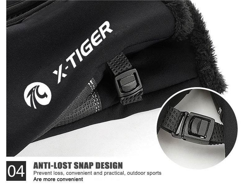 X-TIGER Winter-Touchscreen-Handschuhe, Vollfinger-Reißverschluss, Touchscreen, für Männer und Frauen, winddicht, warm, Radfahren, Sport, Fleece, Bergsteigen