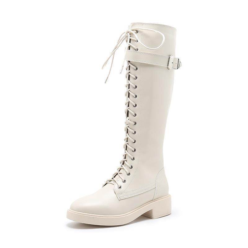 Women Long Boots High Boots Flat Boots Big Size - Mubimart
