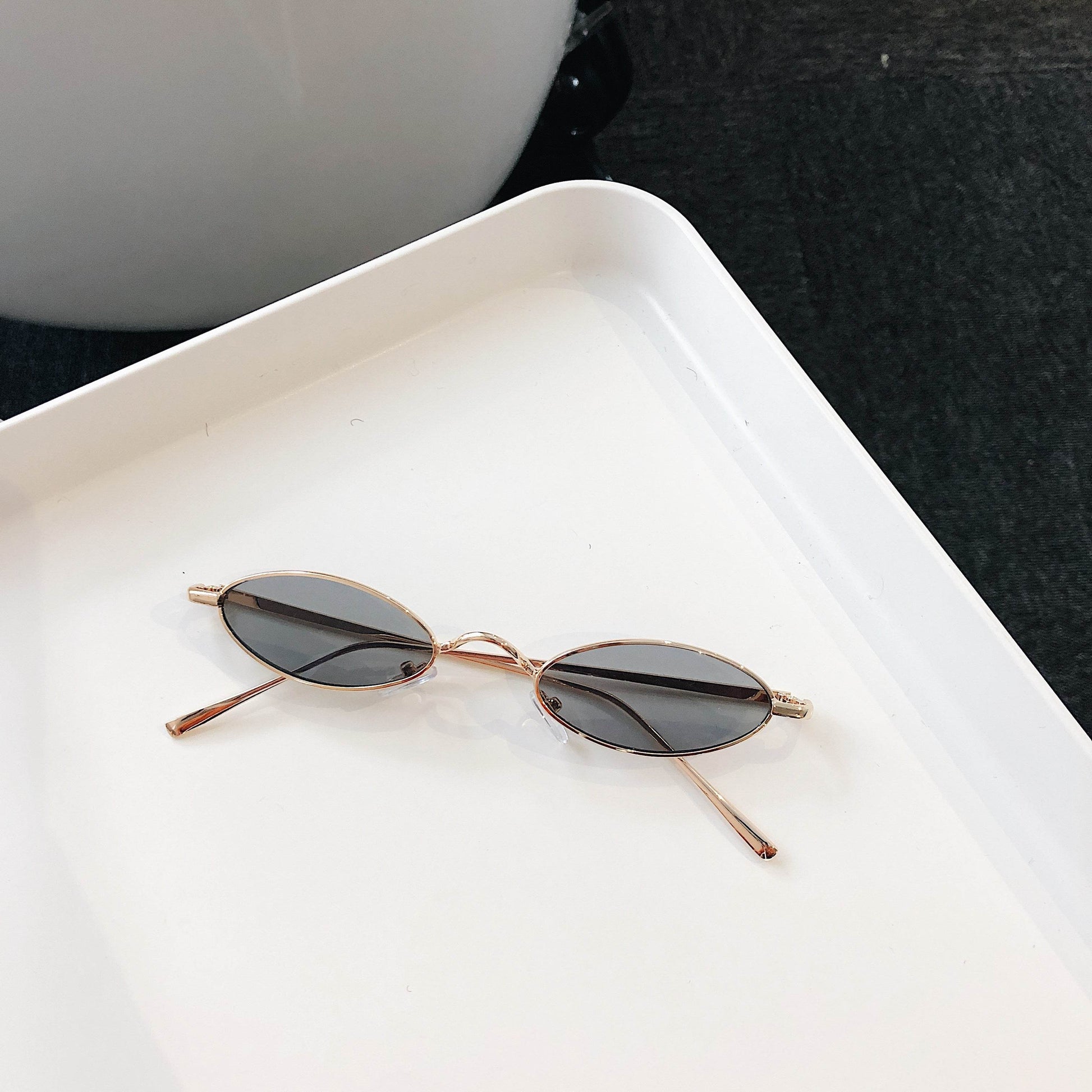 Retro Cat Eye Sunglasses Women Yellow Red Lens Sun Glasses - Mubimart