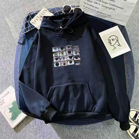 European And American Loose Long Sleeve Hoodie Plus Size Solid Color Sweatshirt - Mubimart