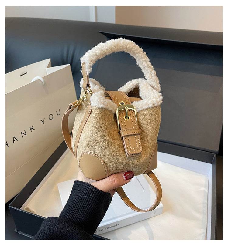 Crossbody Bags Women Shoulder Bag Casual Retro Plush Bag Versatile Plush Designer Bags Purse And Handbags Female Bags - Mubimart