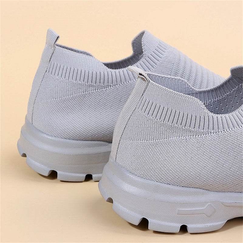 Knit Sock Shoes Women Comfortable Breathable Flats Shoes Walking Running Sneakers - Mubimart