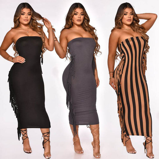 Women's Tight Dress Midi Dress - Mubimart