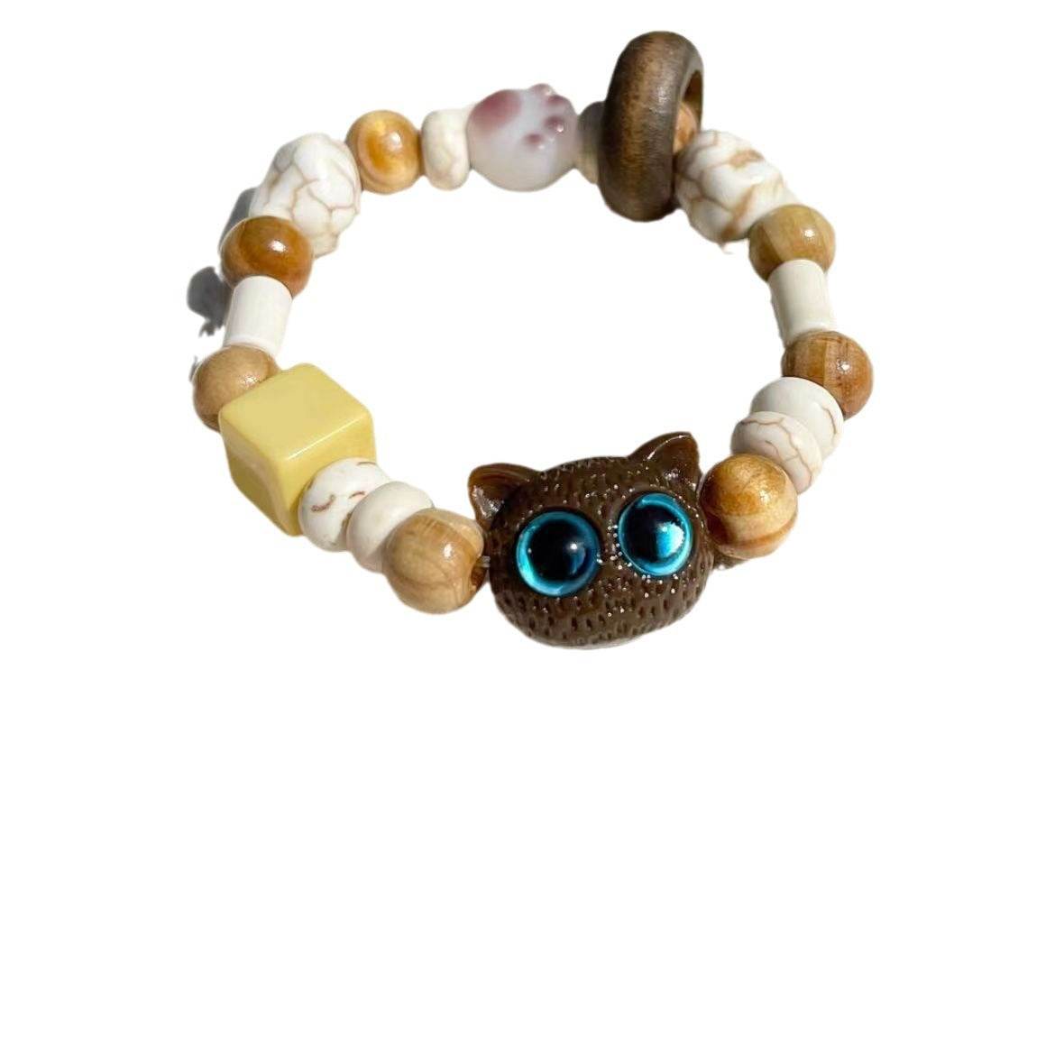 Special-interest Design Cat Beaded Bracelet For Women - Mubimart