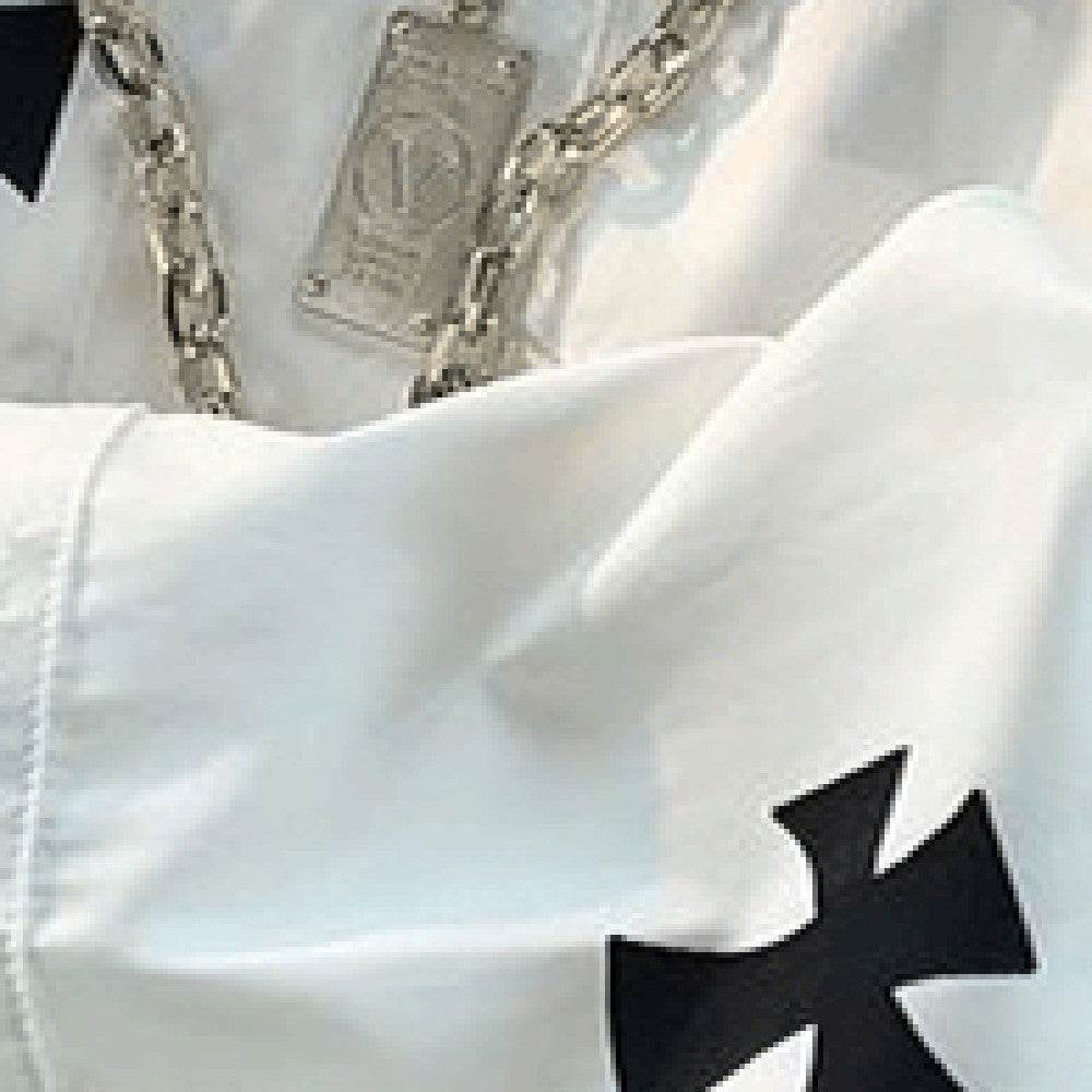 Fashion White Casual Shirt Jacket - Mubimart