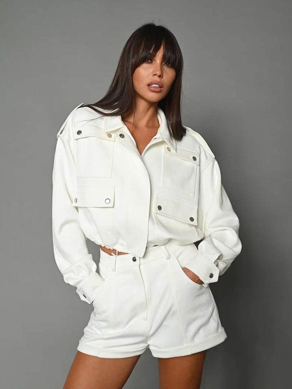 Workwear Short Coat Shorts Suit Women - Mubimart