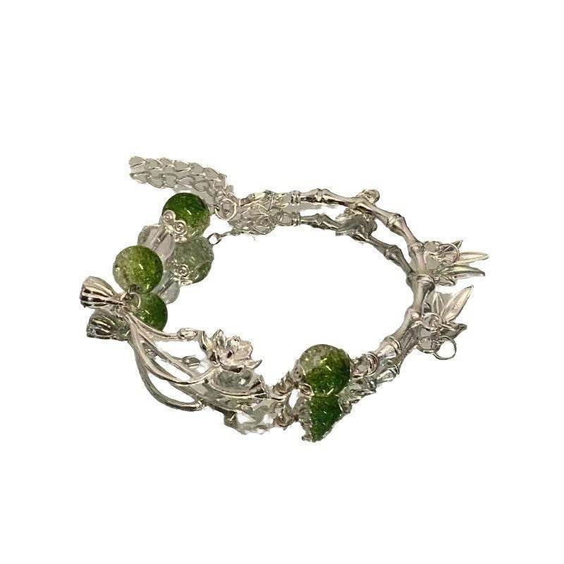 Cold Lotus Beaded Bracelet For Women New Chinese Style - Mubimart