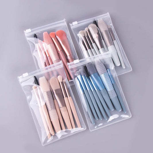 8 PCs Makeup Brushes Suit Portable Beauty Tools