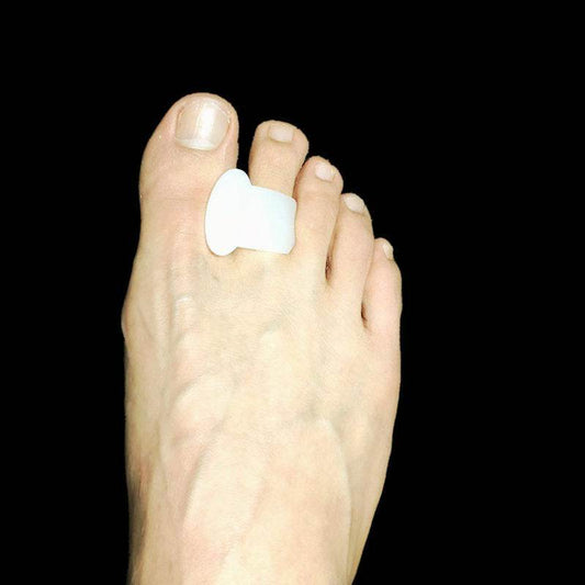 Toe Correction Silicone Insole Clip Toe Pad Orthopedic Milky White Toe Middle Finger Stall Toe Separator - Mubimart