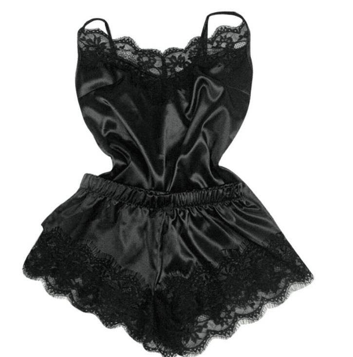 Women's Sling Pajamas Emulation Silk Nightgown Plus Size Home Underwear Nightdress - Mubimart