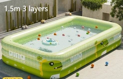 Household Outdoor Inflatable Pool Thickened Plastic Children's Inflatable Swimming Pool - Mubimart