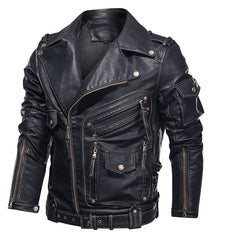 Vintage Leather Men's Coat Jacket Jacket