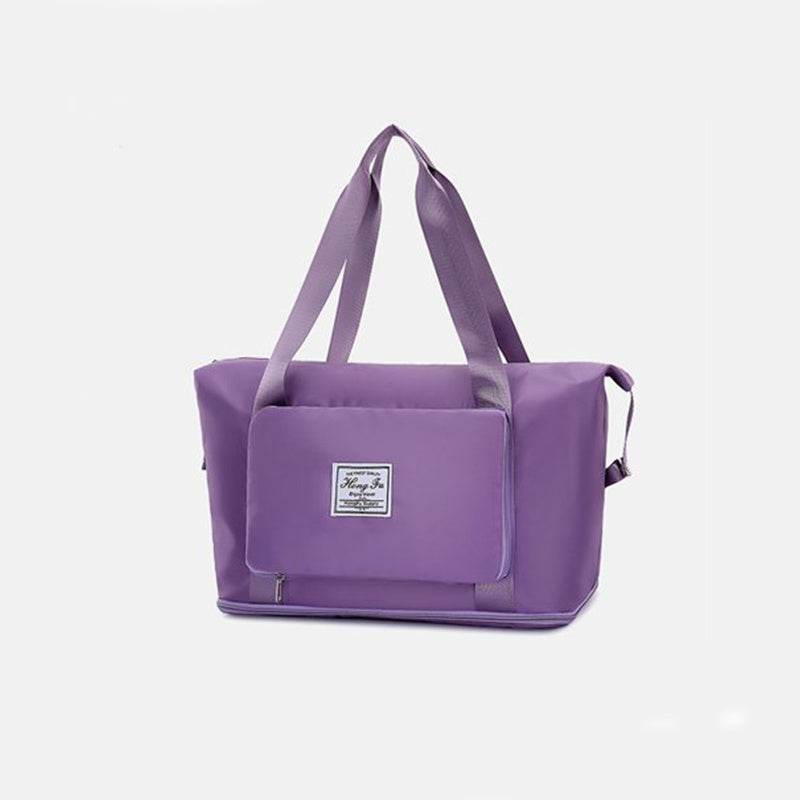 Foldable Storage Travel Bag Waterproof Large Capacity Gym Fitness Bag Weekender Overnight For Women - Mubimart