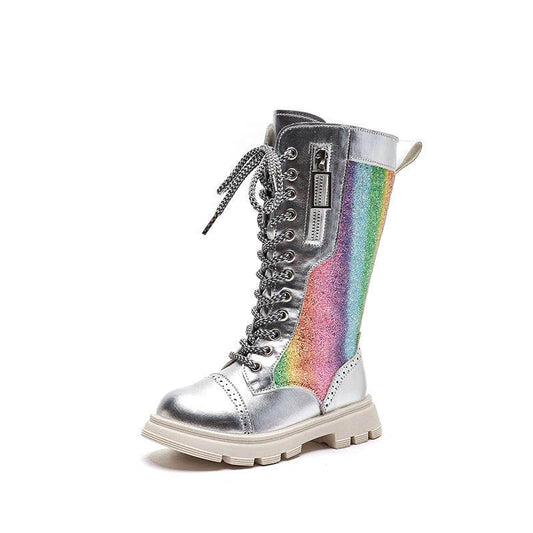New Childrens Fashion Mid-calf Boots Soft Sole British Style - Mubimart